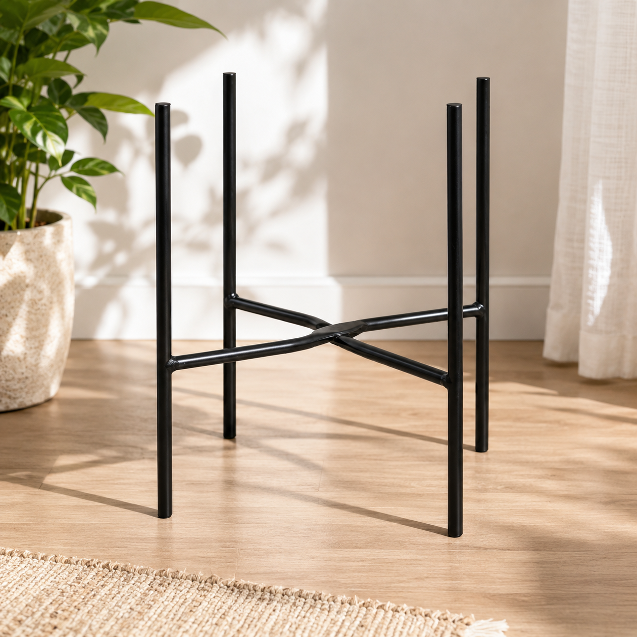 Reversible Black Plant Stand