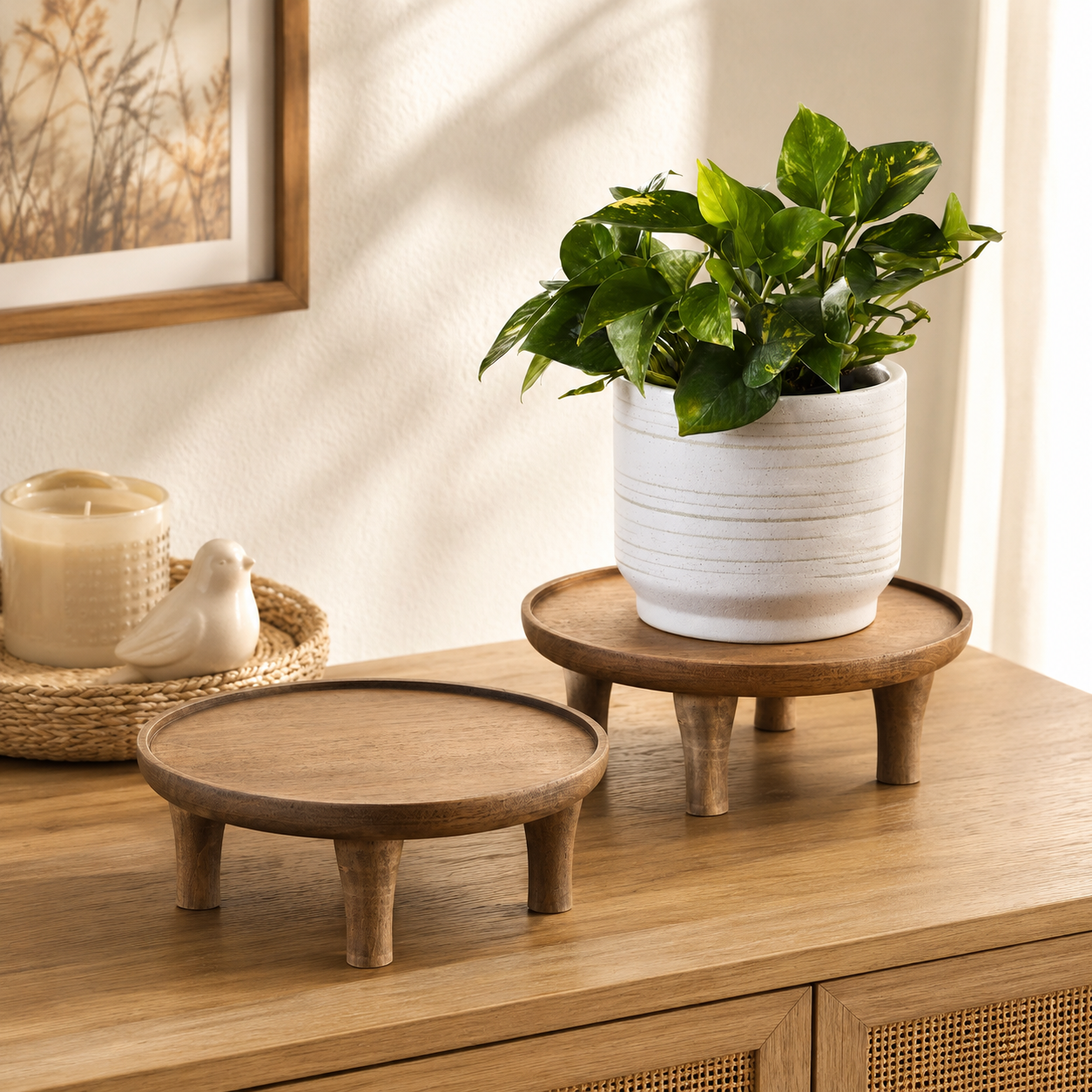 Archie Wood Plant Stand (3 pcs)