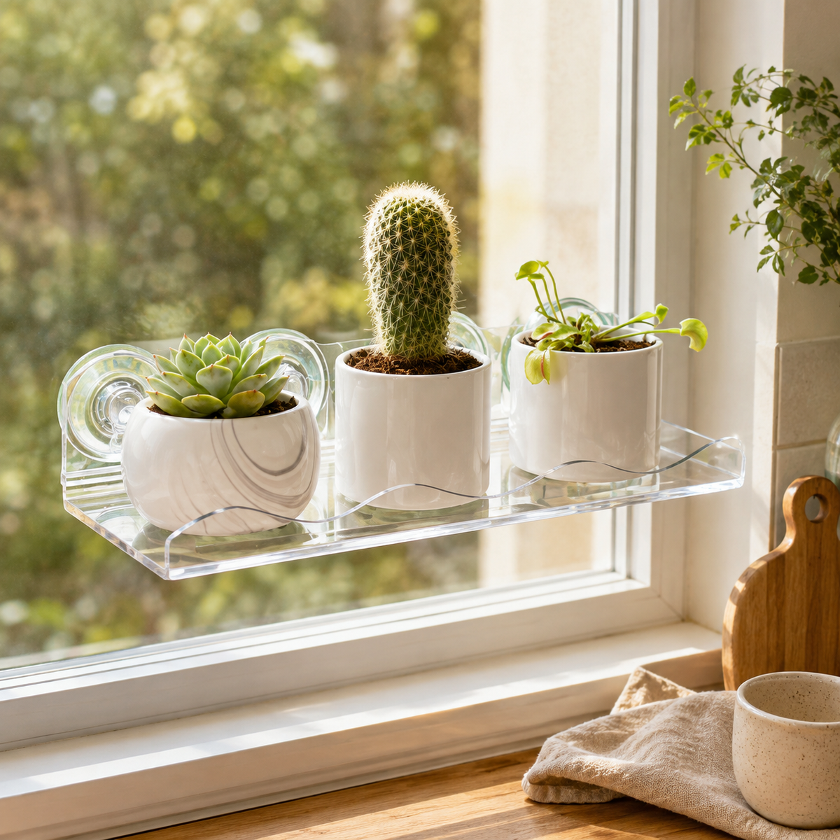Clear Window Plant Shelf (2pcs)