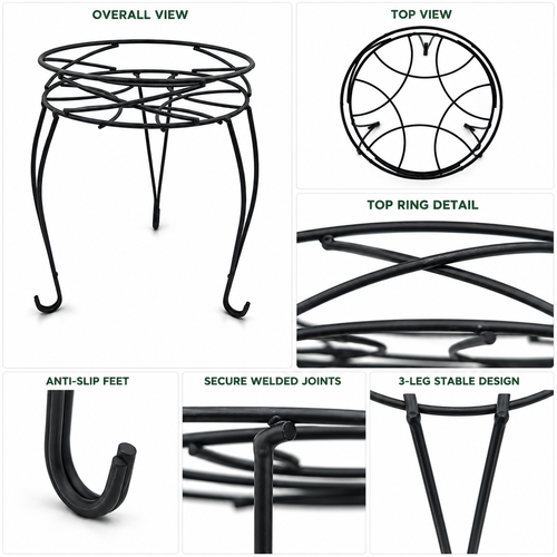 Matte Black Plant Stand