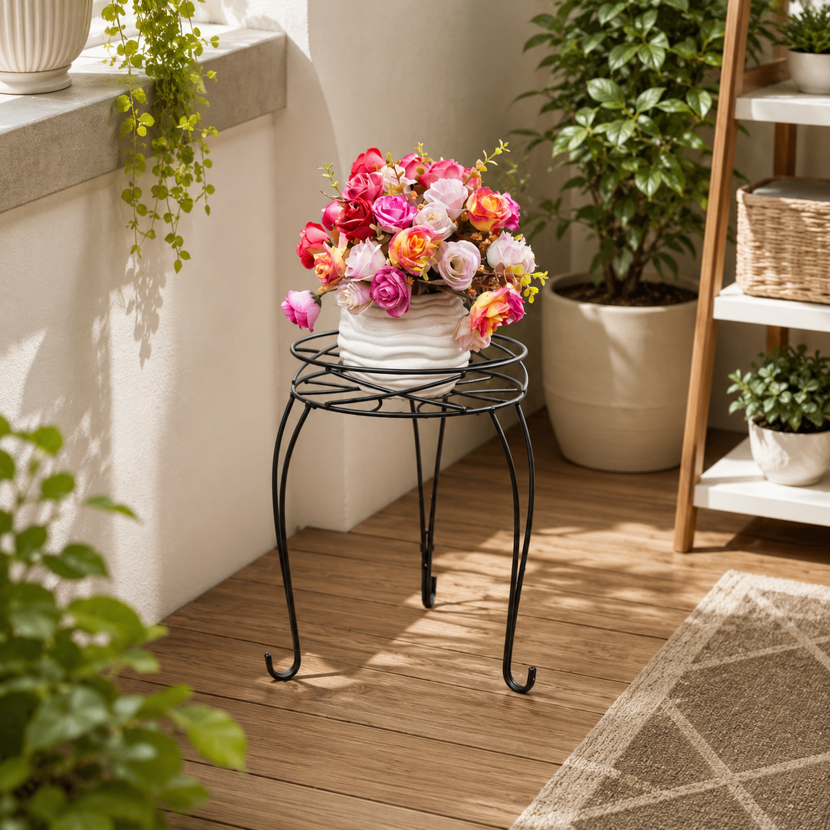 Matte Black Plant Stand