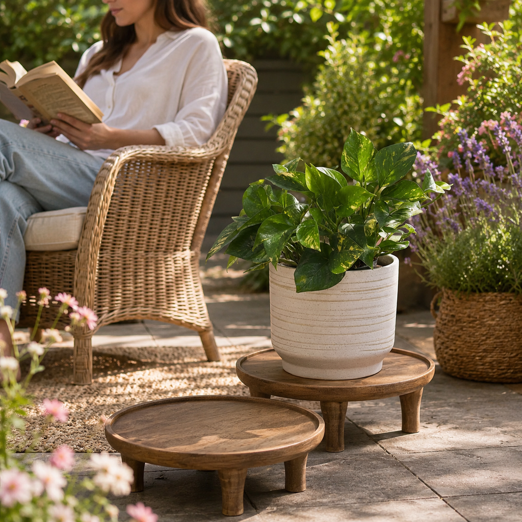 Archie Wood Plant Stand (3 pcs)